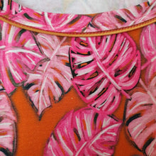 Indlæs billede til gallerivisning Varm orange med pink blad, str. M
